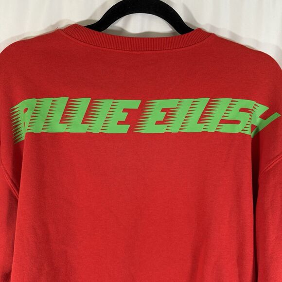 Billie Eilish H&M Sweater Women's Small Red Graphic Print Long Sleeve Pullover - Picture 11 of 11